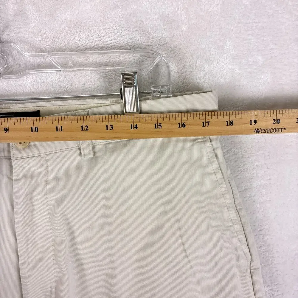 VTG Polo Ralph Lauren Pants Men 36x32 Ivory Tan Fine Hickory Striped Preppy 90s